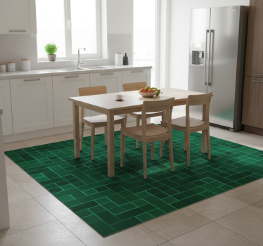 Covor de vinil pentru bucătărie mozaic abstract verde - TenStickers