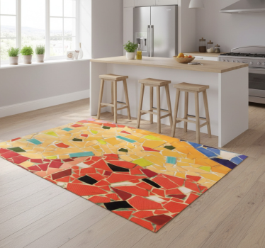 Covor de vinil pentru bucătărie mozaic ceramic colorat - TenStickers