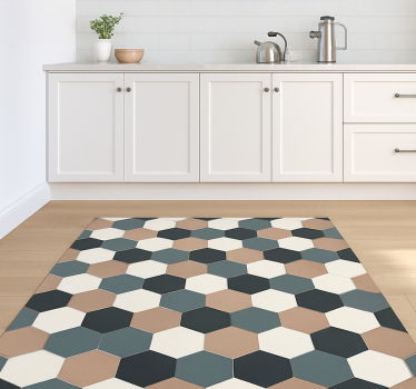 Covor de vinil pentru bucătărie plăci hexagonale moderne - TenStickers