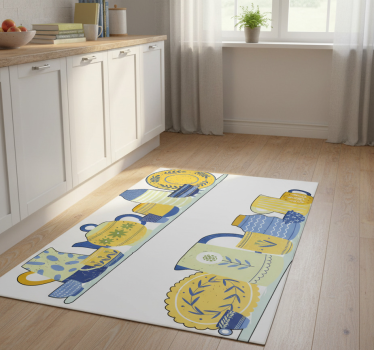 Covor de vinil pentru bucătărie raft elegant vintage - TenStickers