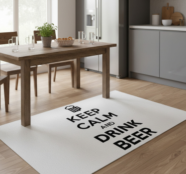 Covor de vinil pentru bucătărie relaxează și bea bere - TenStickers