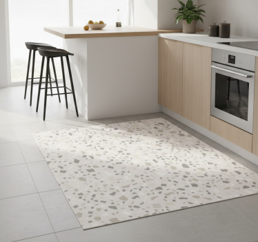 Covor de vinil pentru bucătărie terrazzo gri - TenStickers