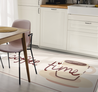 Covor de vinil pentru bucătărie timp cafea - TenStickers