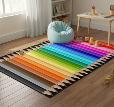 Covor de vinil pentru copii cu bordură creion colorat - TenStickers