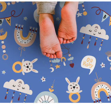 Covor de vinil pentru copii cu modele de animale baby - TenStickers