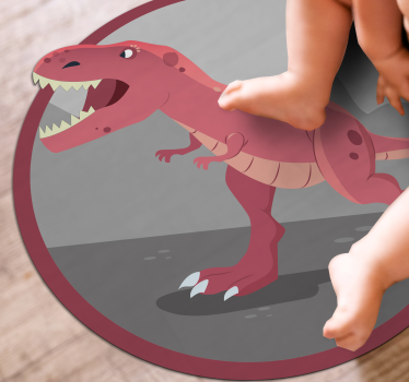 Covor de vinil pentru copii dinozaur timp de joacă - TenStickers