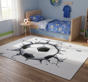 Covor de vinil pentru copii mingea de fotbal 3d - TenStickers