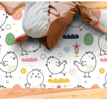 Covor de vinil pentru copii model de pui fermecător - TenStickers