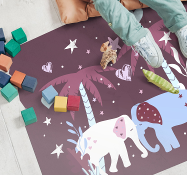 Covor de vinil pentru copii safari pentru copii - TenStickers