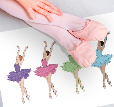 Covor de vinil pentru dansatori de balet colorat - TenStickers