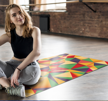 Covor de vinil stil triunghi colorat modern - TenStickers
