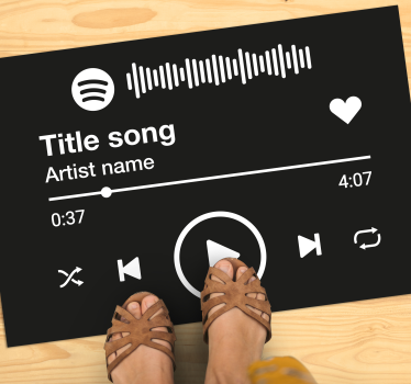 Covor de vinil text personalizat spotify - TenStickers