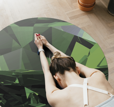 Covor de vinil texturat fațete geometrice verzi - TenStickers