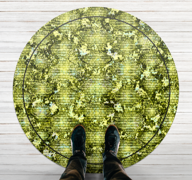Covor vinil print animalier piele verde de reptilă - TenStickers