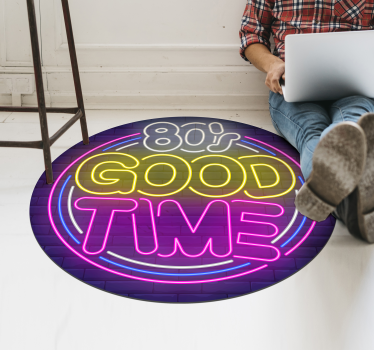 Covor de vinilă vintage - anii 80 ai vintage - TenStickers