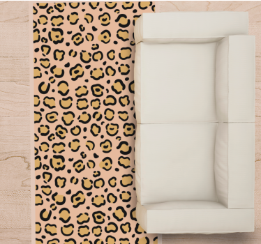 Covor dormitor cu imprimeu pastel leopard - TenStickers