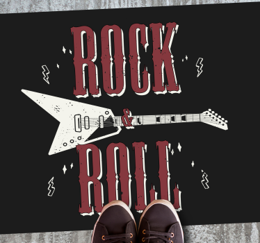 Covor dormitor rock n' roll cu chitara design - TenStickers