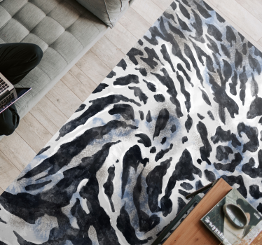 Covor gri zebra acuarela cu imprimeu animal - TenStickers