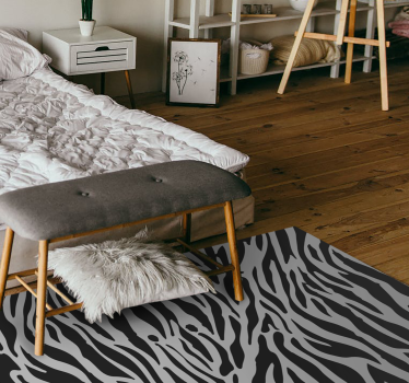 Covor gri zebra cu imprimeu animal - TenStickers