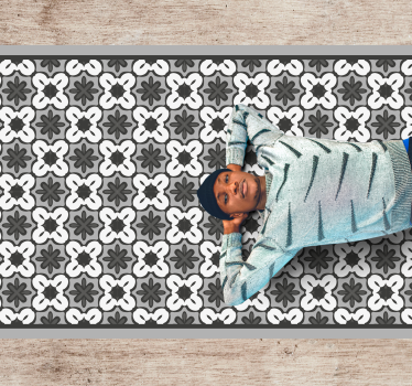 Covor hidraulic de gresie stil gri - TenStickers