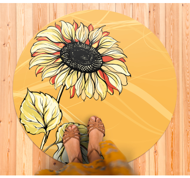 Covor ilustrat floarea soarelui - TenStickers