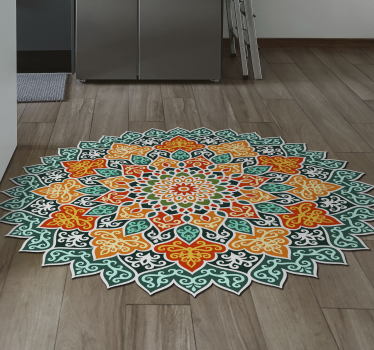 Covor mandala colorat din vinil de bucatarie - TenStickers