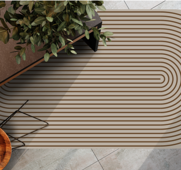 Covor minimalist cu model spirală bej - TenStickers