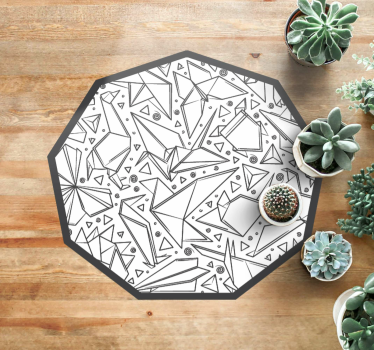 Covor modern din vinil în formă de origami - TenStickers