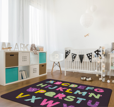 Covor monstruos din alfabet de vinil - TenStickers