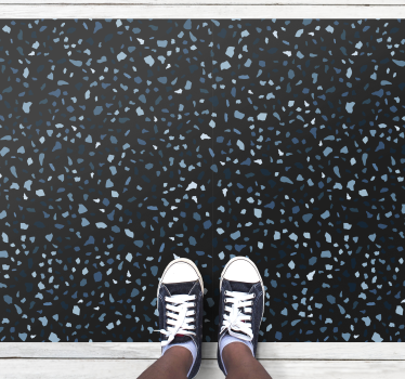 Covor negru și albastru cu textură terrazzo - TenStickers