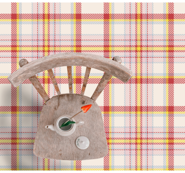 Covor pătrat cu model tartan scoțian - TenStickers