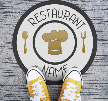 Covor personalizat cu nume de restaurant personalizat - TenStickers