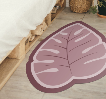 Covor roz cu frunze monstera - TenStickers