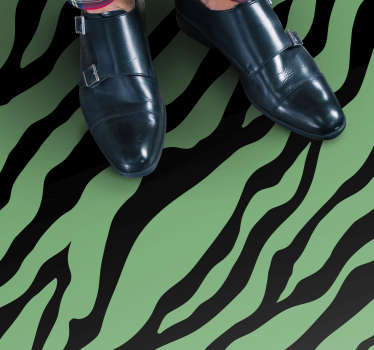 Covor verde zebra design animal print - TenStickers