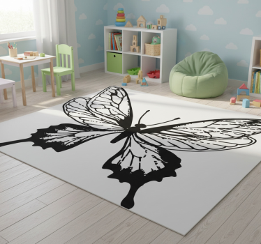 Covor vinil animal contur fluture elegant - TenStickers