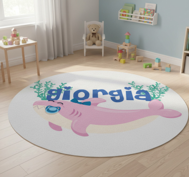 Covor vinil animal design rechin fericit - TenStickers