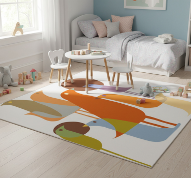 Covor vinil animal stil minimalist păsări - TenStickers