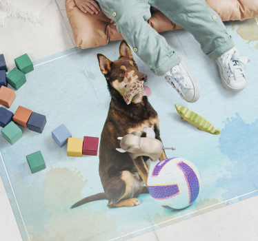 Covor vinil animal tovarăș canin jucăuș - TenStickers