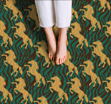 Covor vinil print animalier suprapunere cu motiv safari - TenStickers