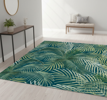 Covor vinil cu aspect de natura model frunze tropicale - TenStickers