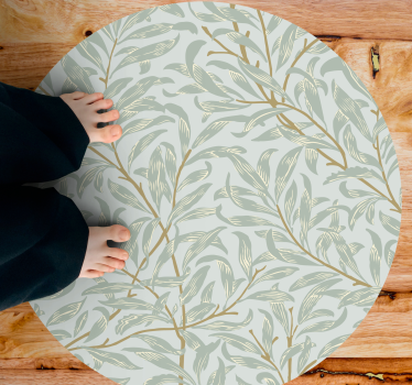 Covor vinil cu aspect de natura modele cu frunze verzi - TenStickers