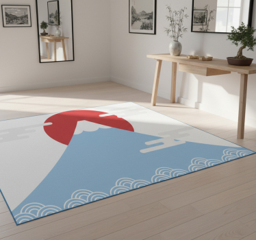 Covor vinil cu aspect de natura stil munte asiatic - TenStickers