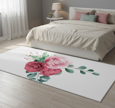Covor vinil dormitor buchet de bujori - TenStickers