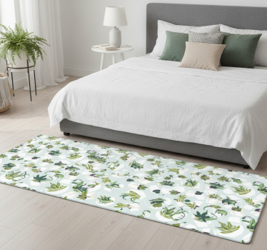 Covor vinil dormitor cactus verde - TenStickers