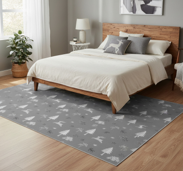 Covor vinil dormitor cerbi gri - TenStickers