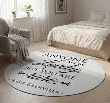 Covor vinil dormitor citat kate grenville - TenStickers