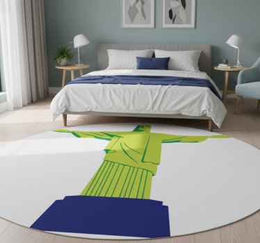 Covor vinil dormitor cristo redentor - TenStickers