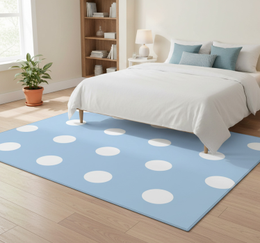 Covor vinil dormitor cu model buline - TenStickers