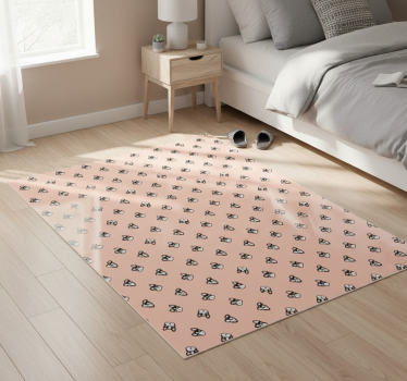 Covor vinil dormitor cu model de bulldogi francezi drăguți - TenStickers