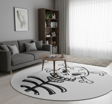 Covor vinil dormitor decorativ cu craniu și trunchi - TenStickers